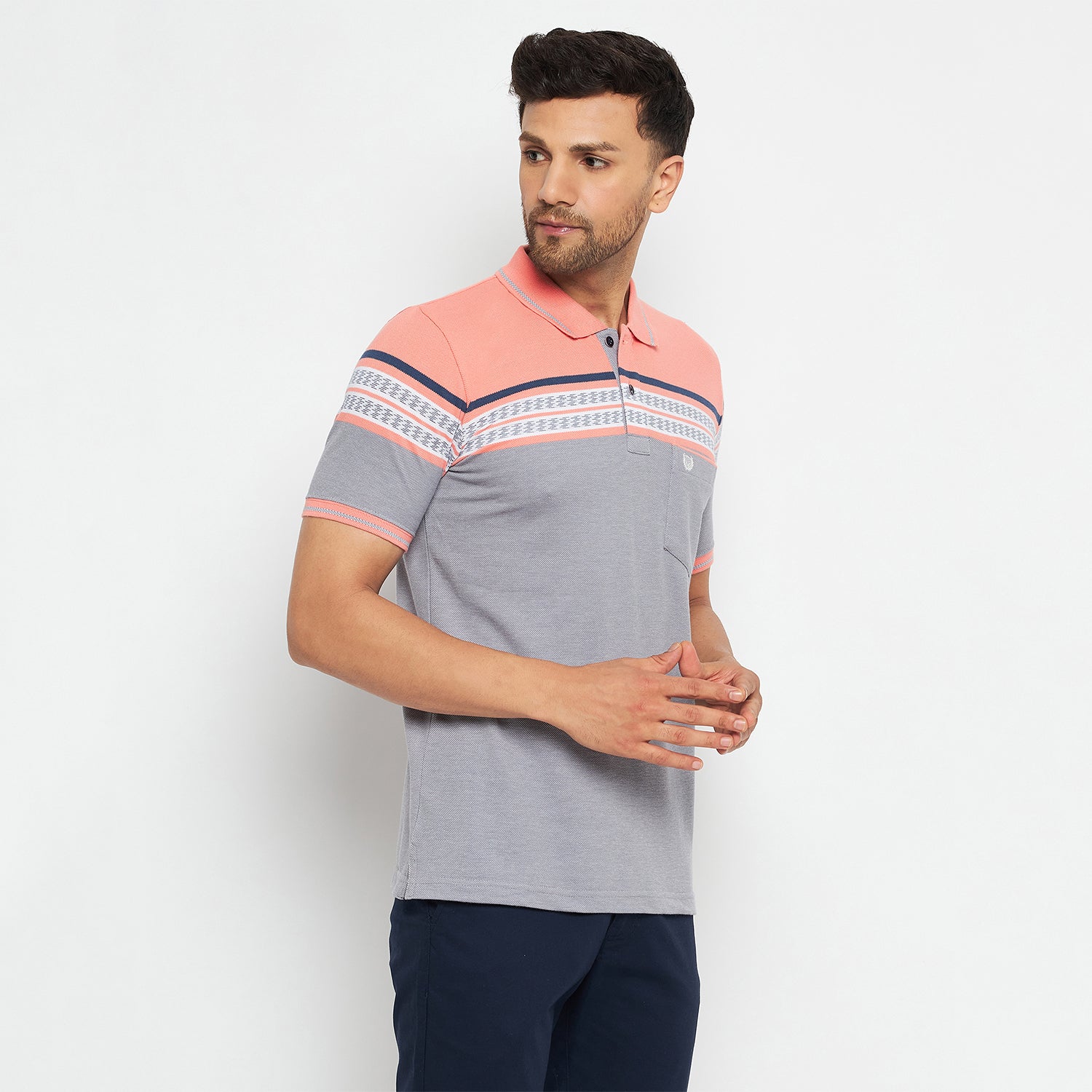 Duke Stardust Men Polo Neck Half Sleeve Cotton T-shirt (LF7074)