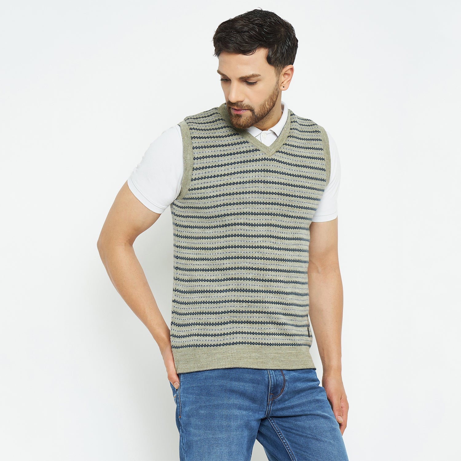 Duke Urban Men Sleeveless Regular Fit Reversible Sweater (SDS2173)