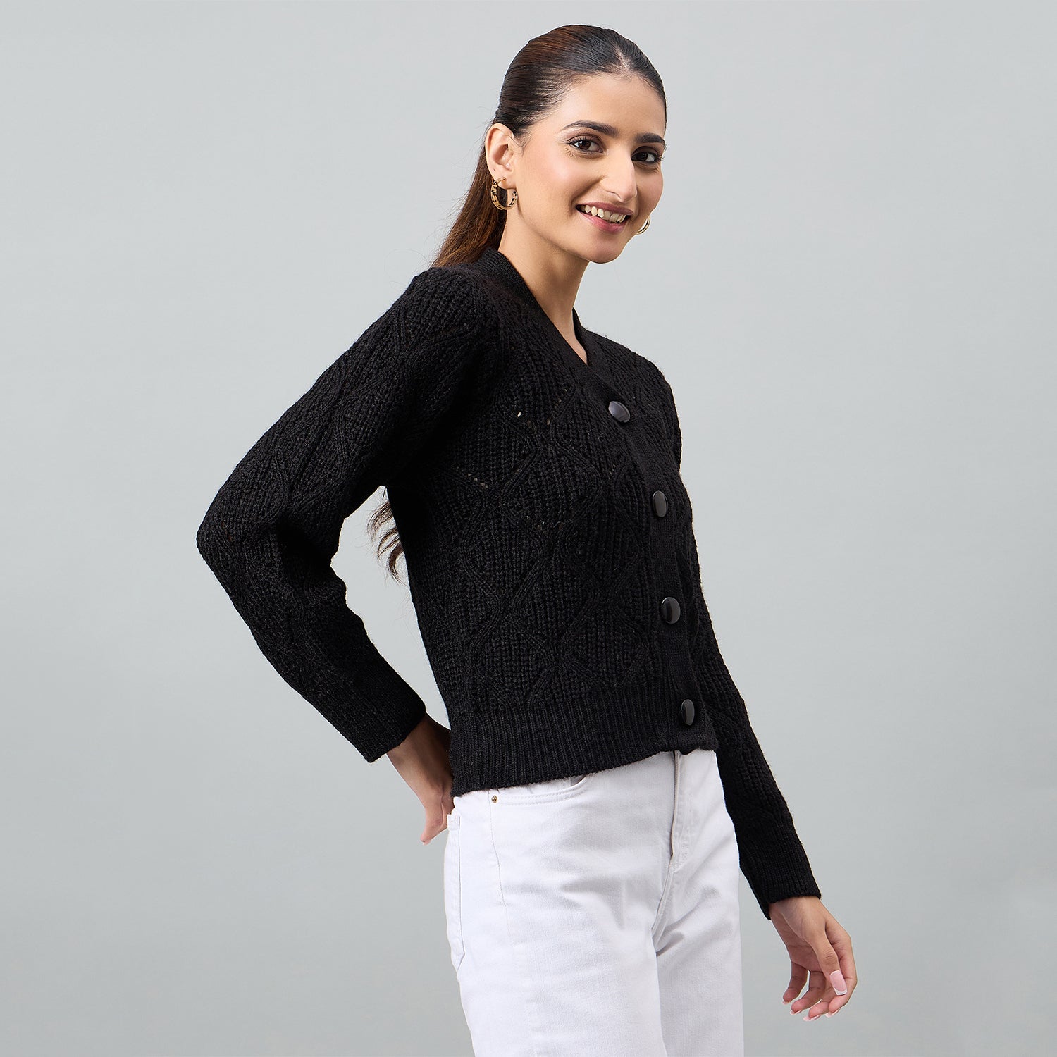 Duke Urban Women Front Open Crop Cardigan (SDS1345)