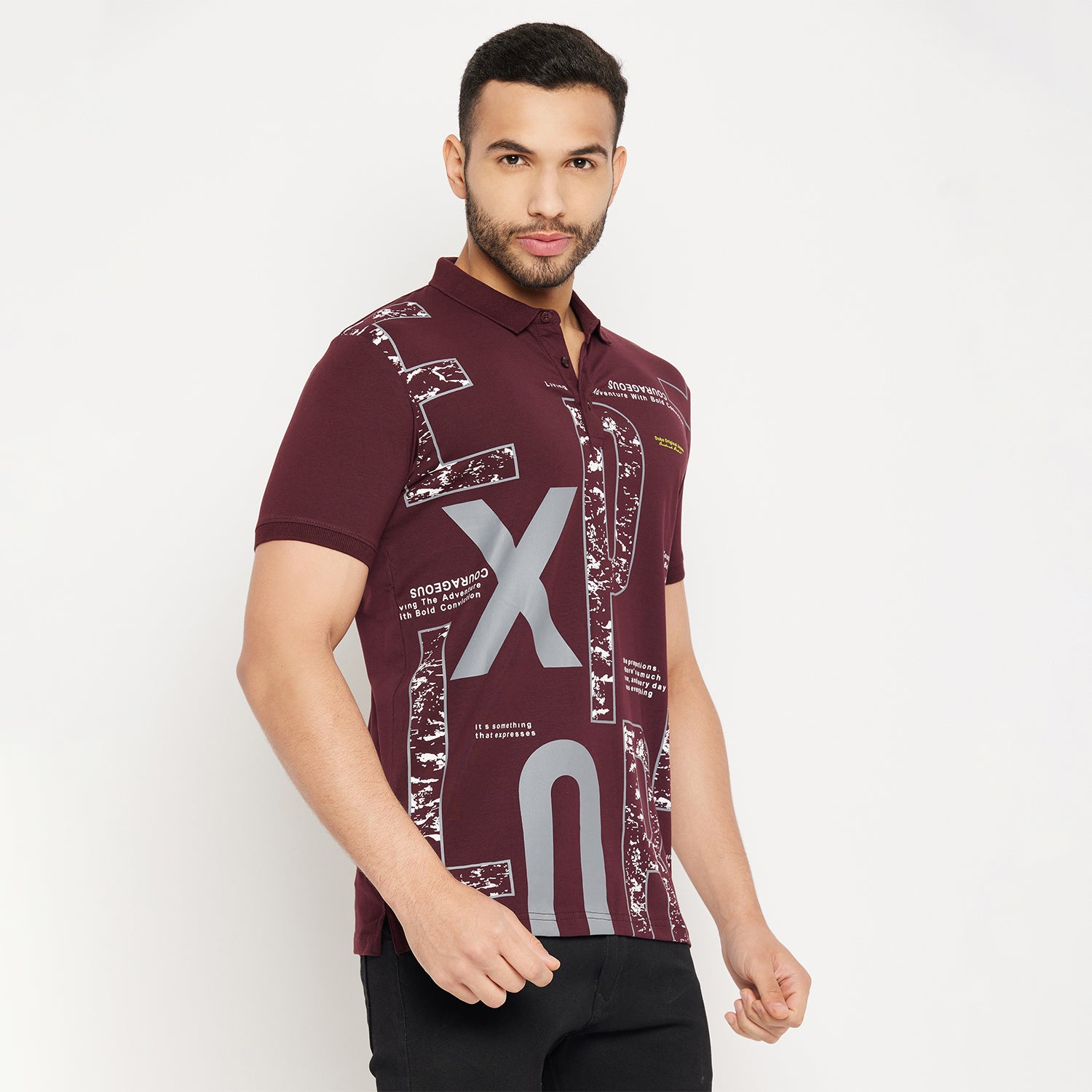 Duke Stardust Men Half Sleeve Polo Neck Cotton T-shirt (4388)