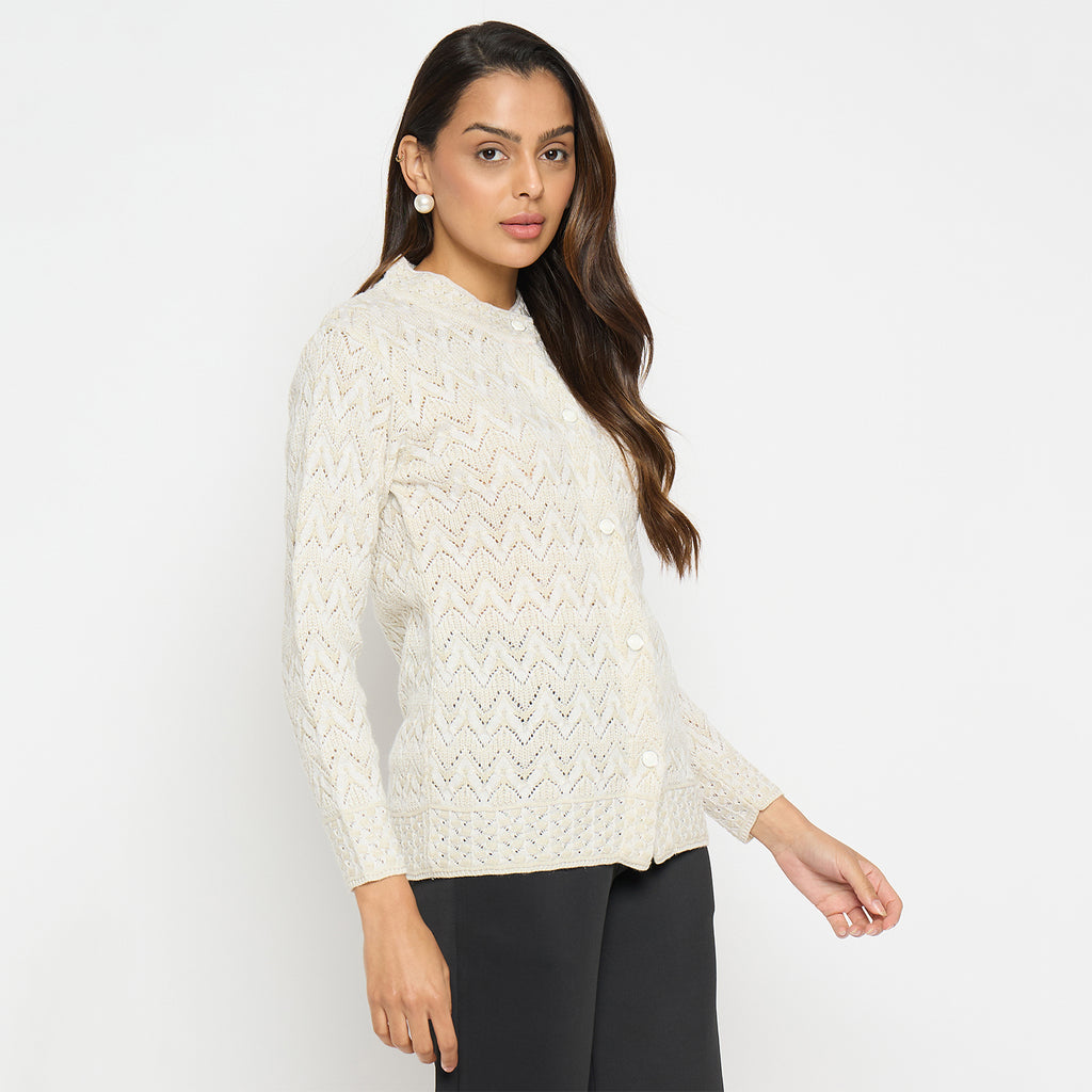 Duke Stardust Women Full Sleeve Round Neck Cardigan (SDS1059R)