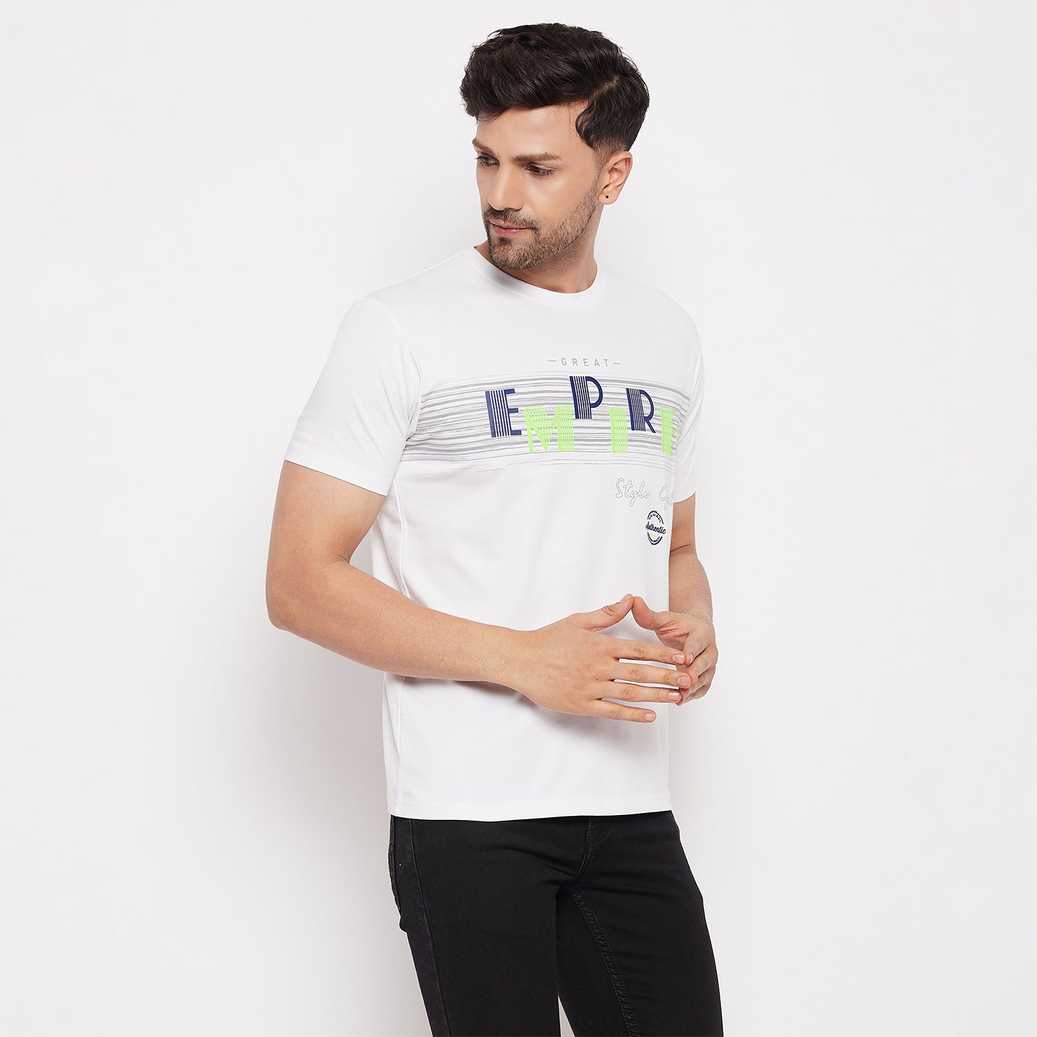 Duke Stardust Men Round Neck Half Sleeve Cotton T-shirt (LF5868)