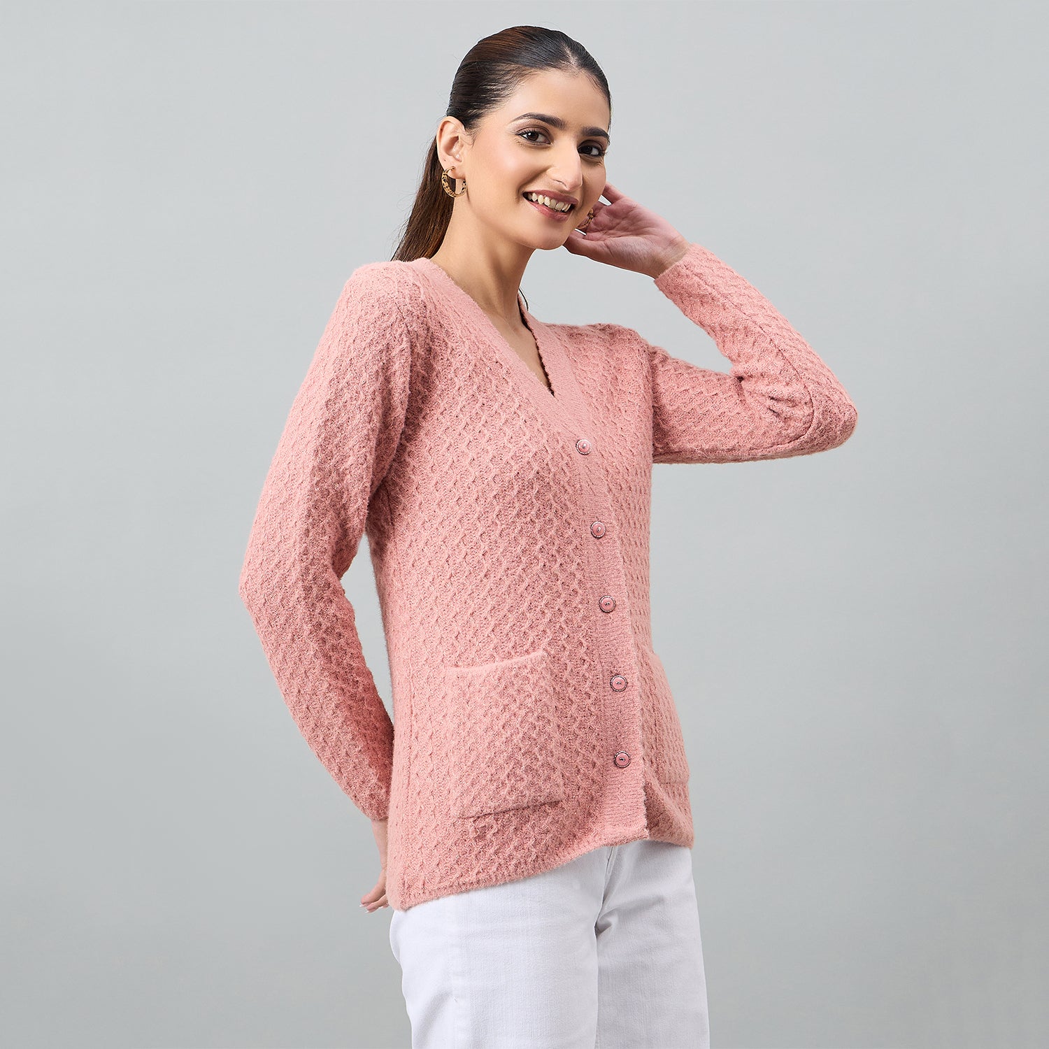 Duke Urban Women Full Sleeve Front Open Regular Cardigan (SDS1294)