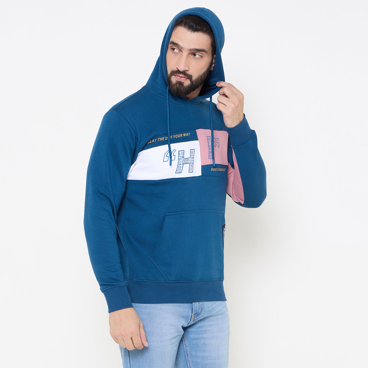 Duke Urban Men Color Block Sweatshirt (LF6277)