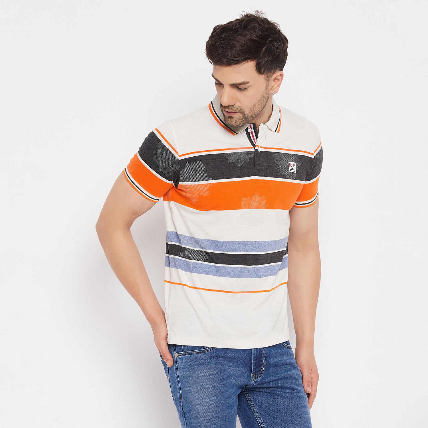 Duke Stardust Men Half Sleeve Cotton T-shirt (MLF4596)