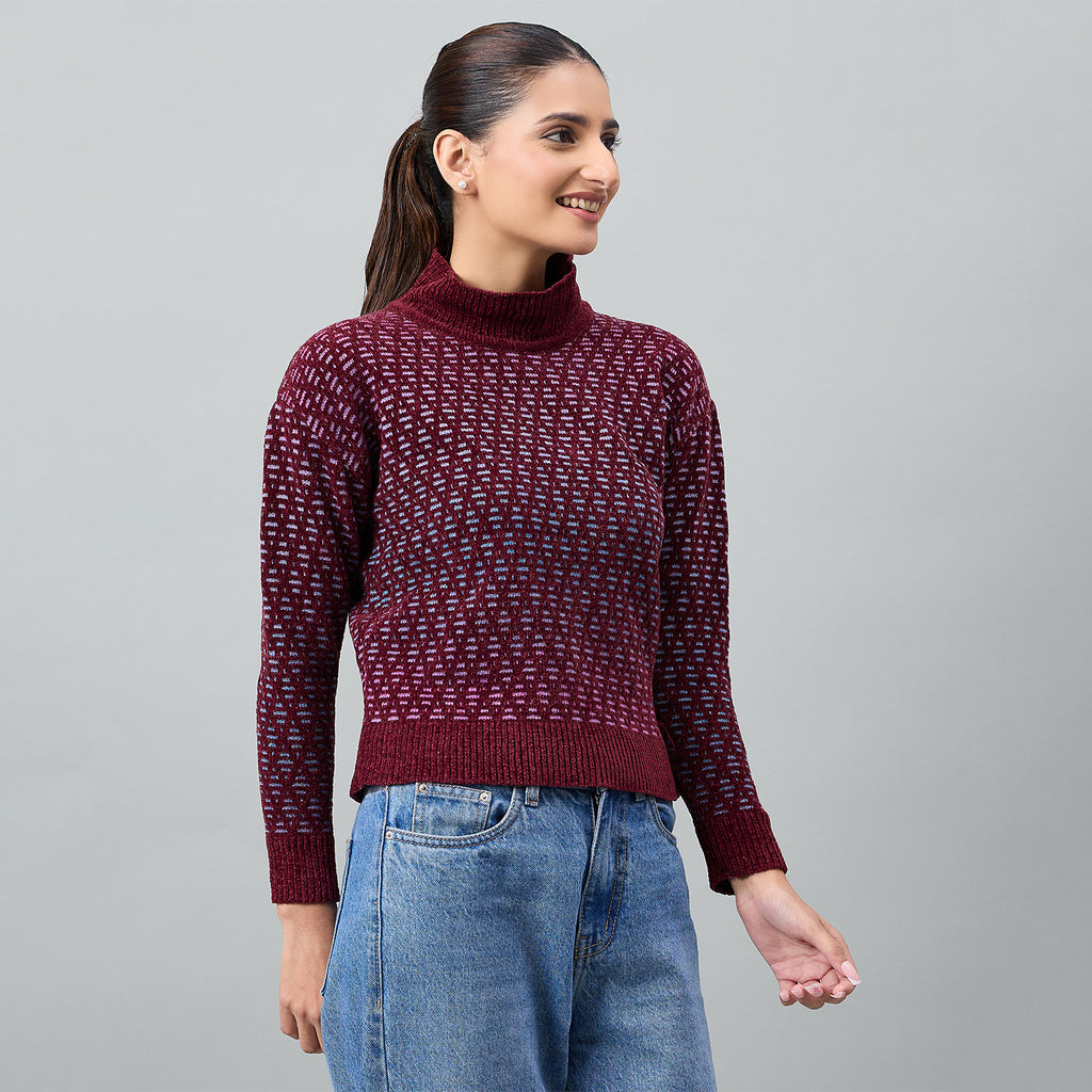 Duke Urban Women Full Sleeve V Neck Pullover (SDS1234N)