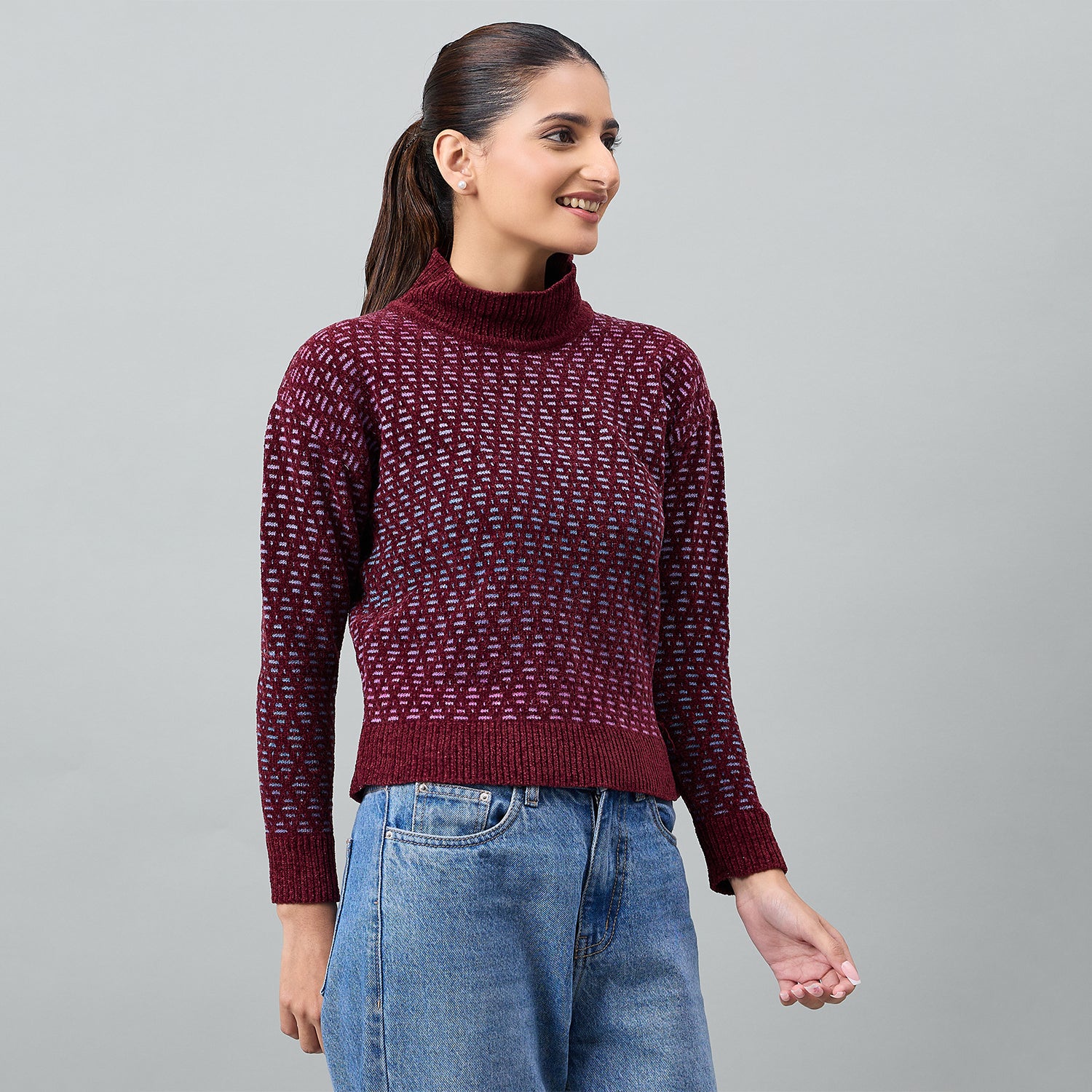 Duke Urban Women Full Sleeve V Neck Pullover (SDS1234N)