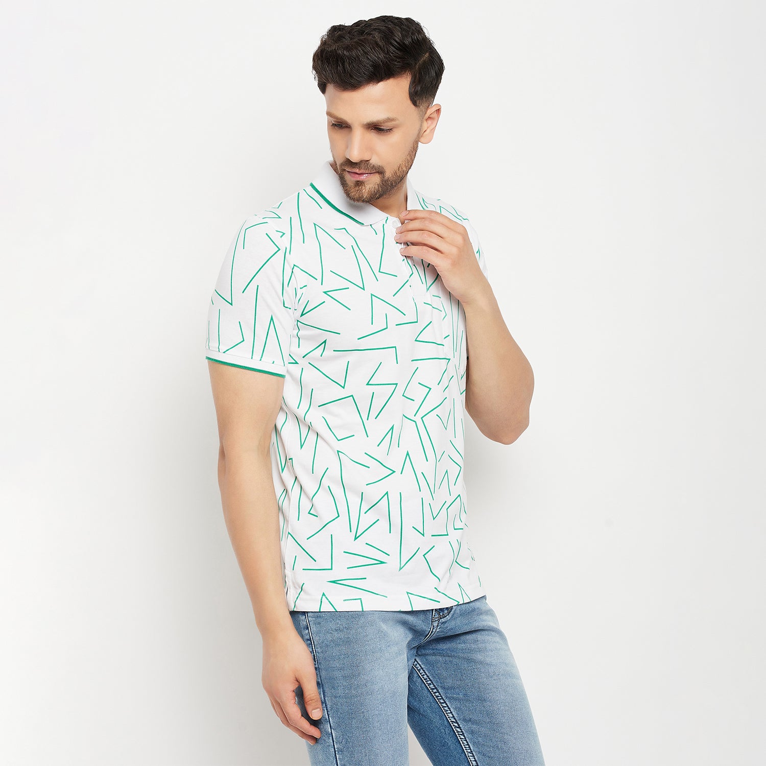 Duke Stardust Men Half Sleeve Polo Neck Cotton T-shirt (1142)