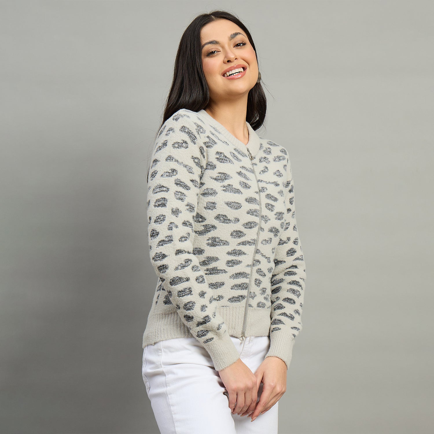 Duke Urban Women Full Sleeve Front Open Regular Cardigan (SDS1237N)
