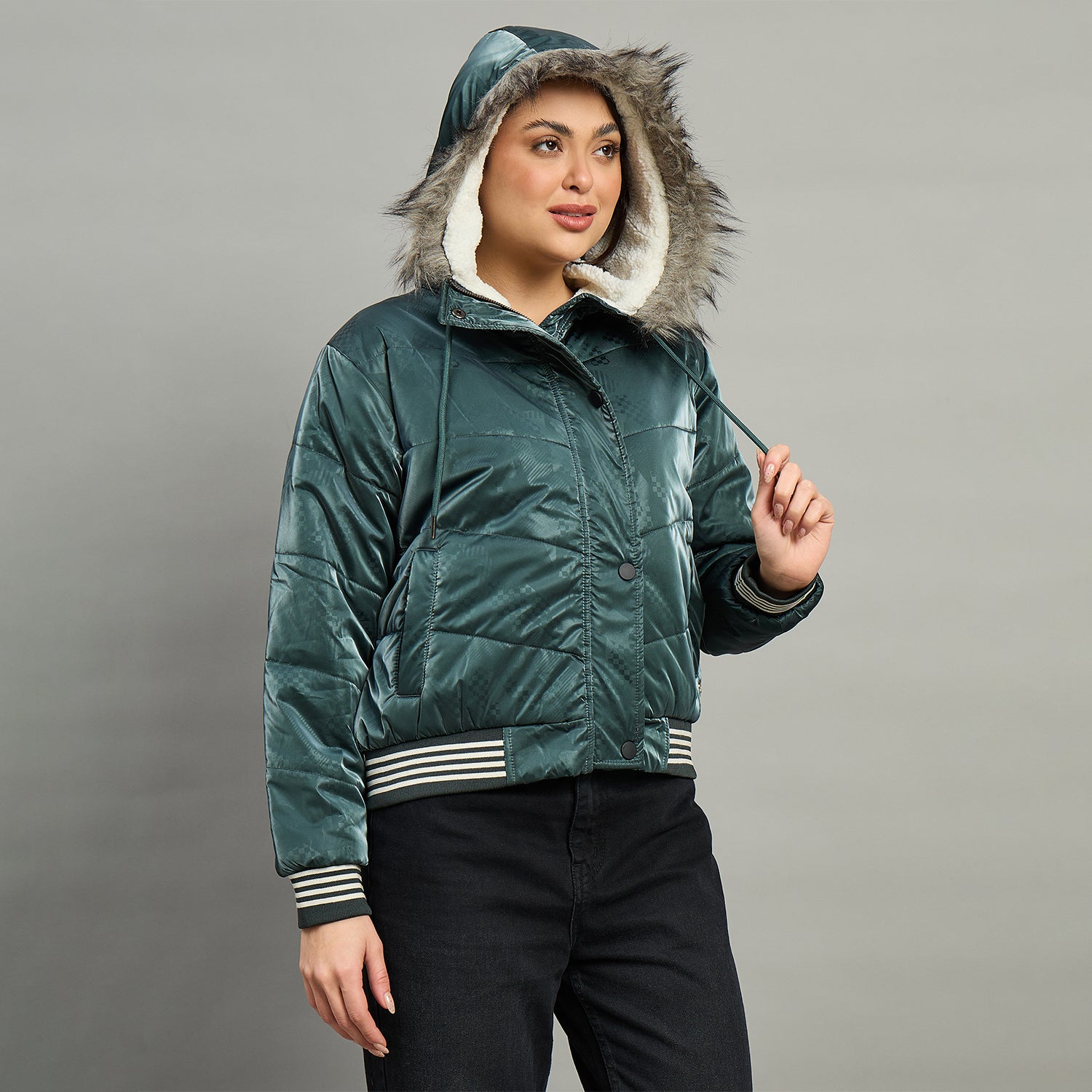 Duke Urban Women Full Sleeve Hooded Jacket (SDZ4089N)