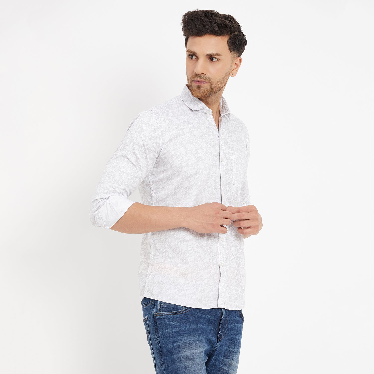 Duke Stardust Men Full Sleeve Cotton Shirt (SDO8PRTI)