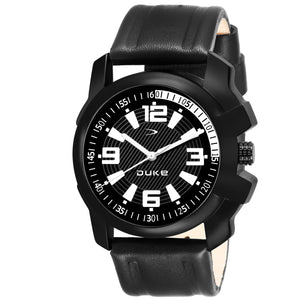 DUKE Analogue Men's Watch (Black Dial Black Colored Strap - DK504RM01S)