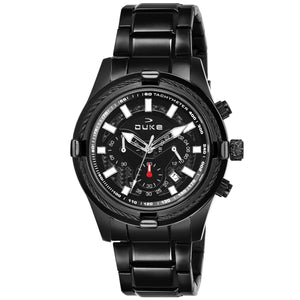 Duke Chronograph Men’s Watch with Stylish Stainless-Steel (Black Dial - DK4005CRM02C)