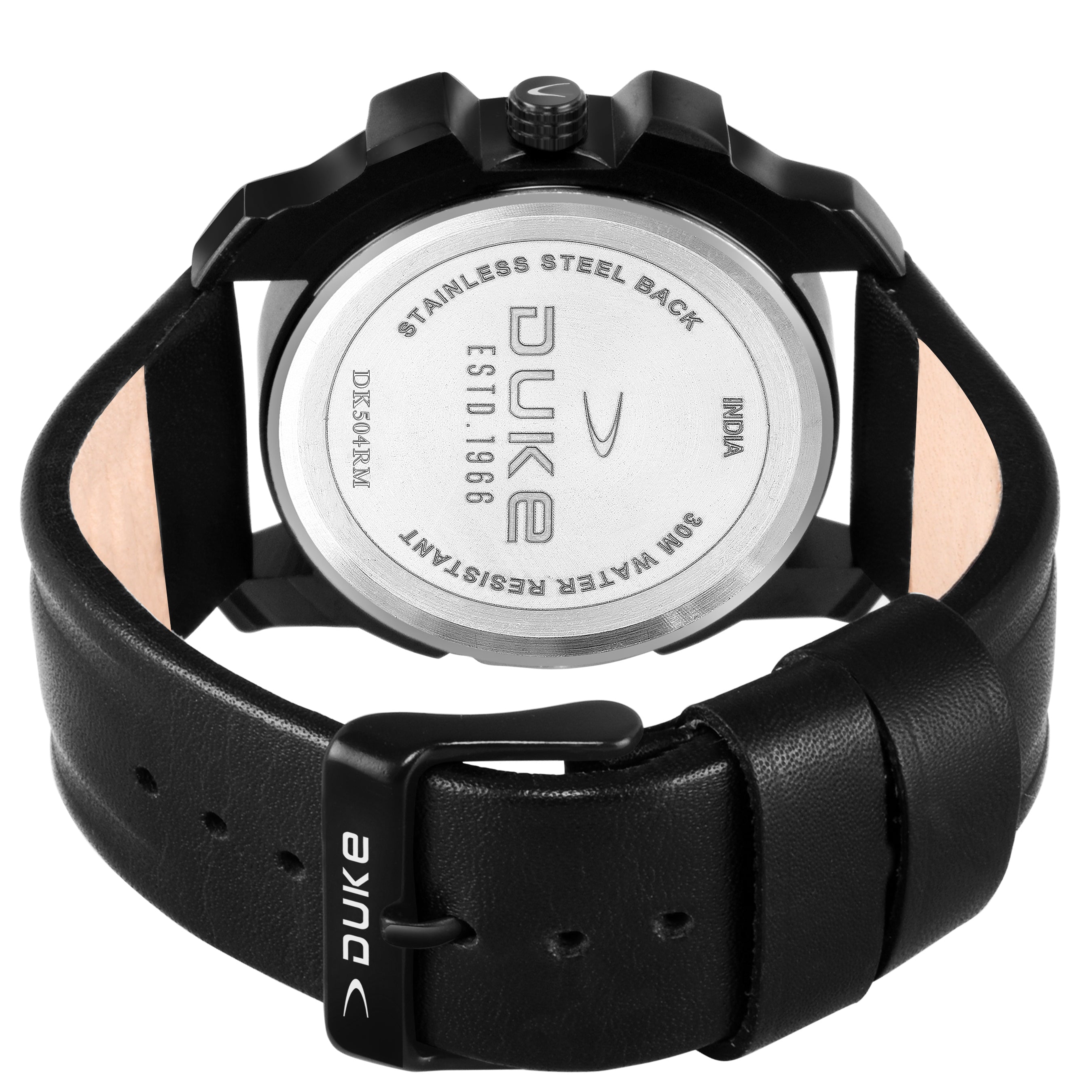 Duke Analogue Men Watch Black Dial Black Colored Strap  (DK504RM01S)