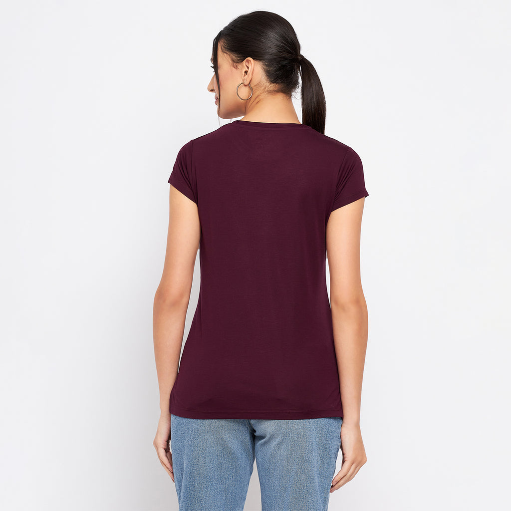 Duke Stardust Women Round Neck Short Sleeve Printed Top (LFX897)