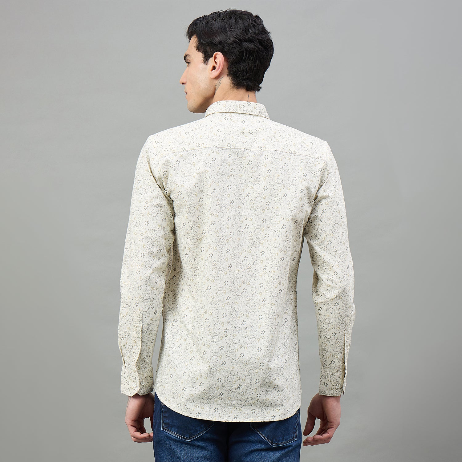 Duke Urban Men Printed Full Sleeve Spread Collar Slim Shirt (SDO6PRII)