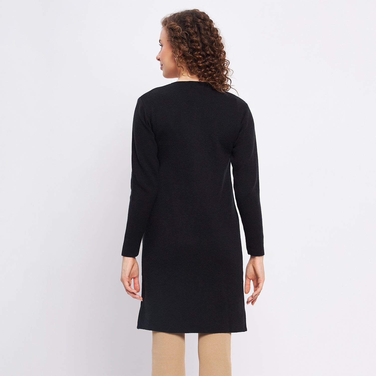 Duke Urban Women Full Sleeve Solid Cardigan (LQS9759)