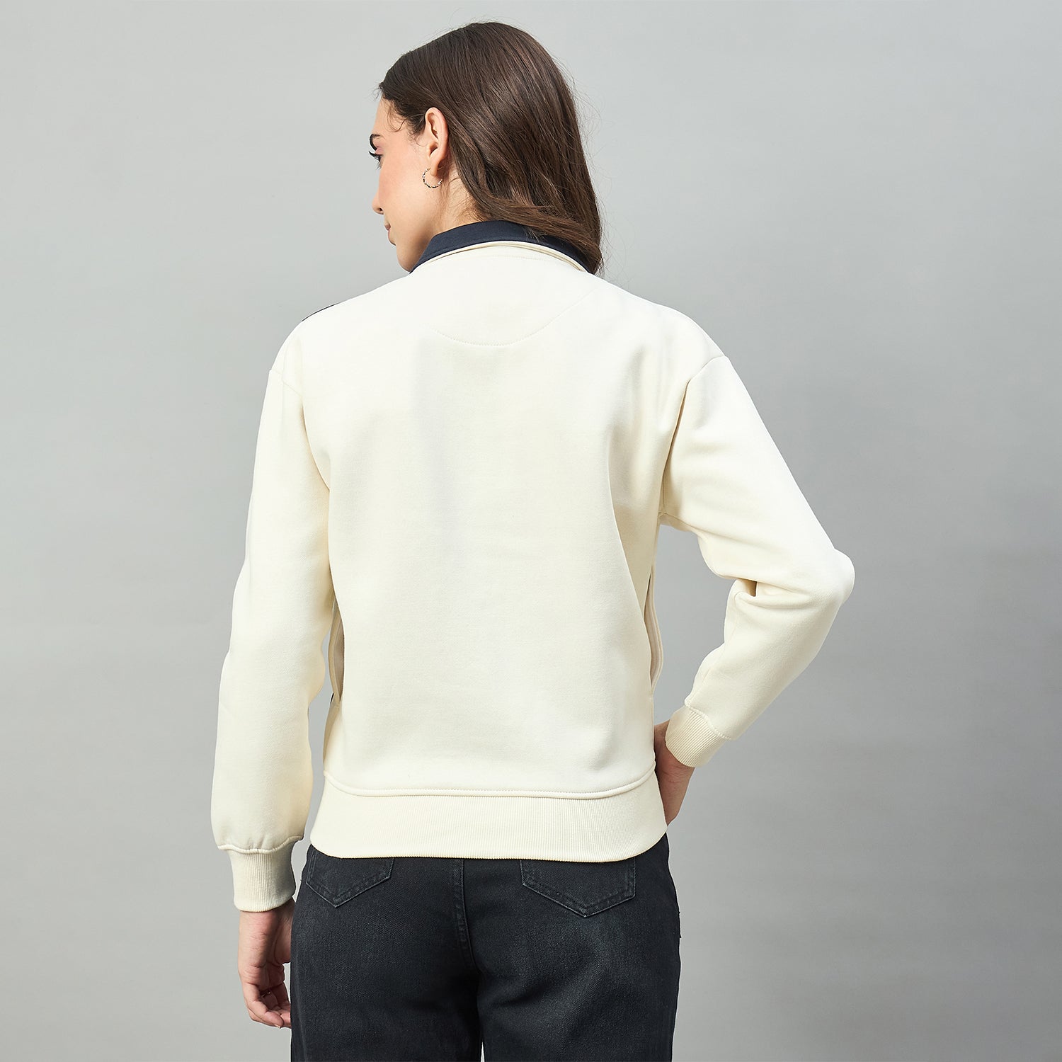 Duke Urban Women Full Sleeve Collared Sweatshirt (LFX5006S)
