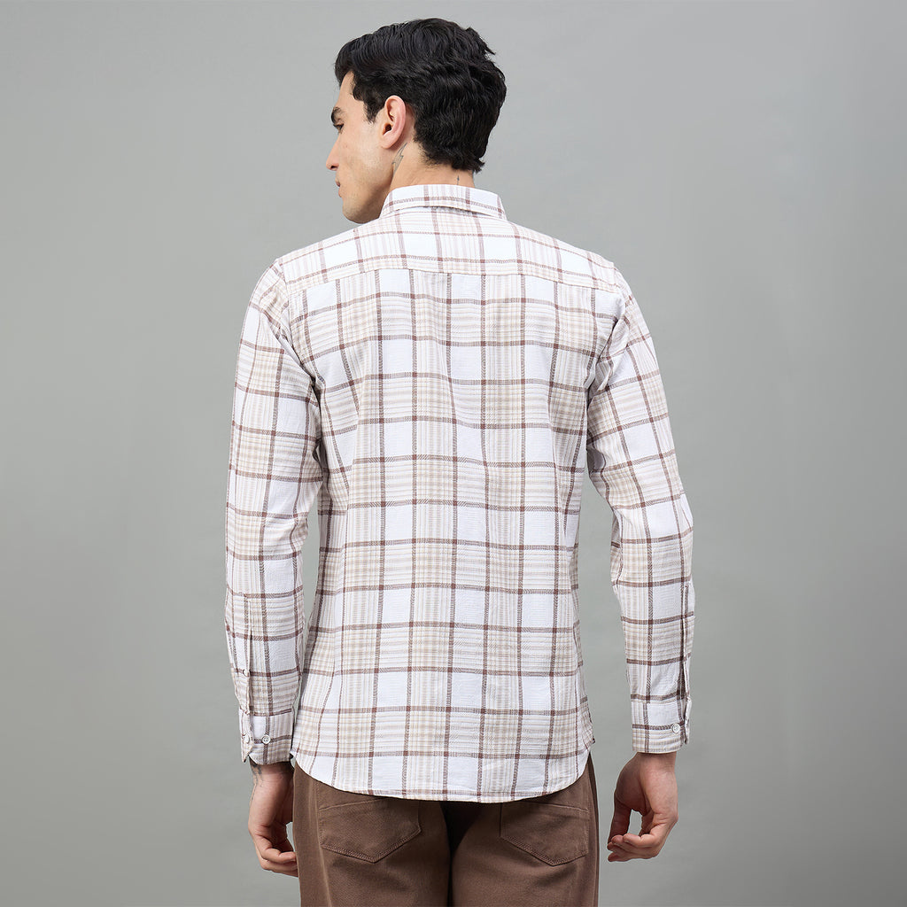 Duke Urban Men Checkered Full Sleeve Spread Collar Slim Shirt (SDO6CHQ)