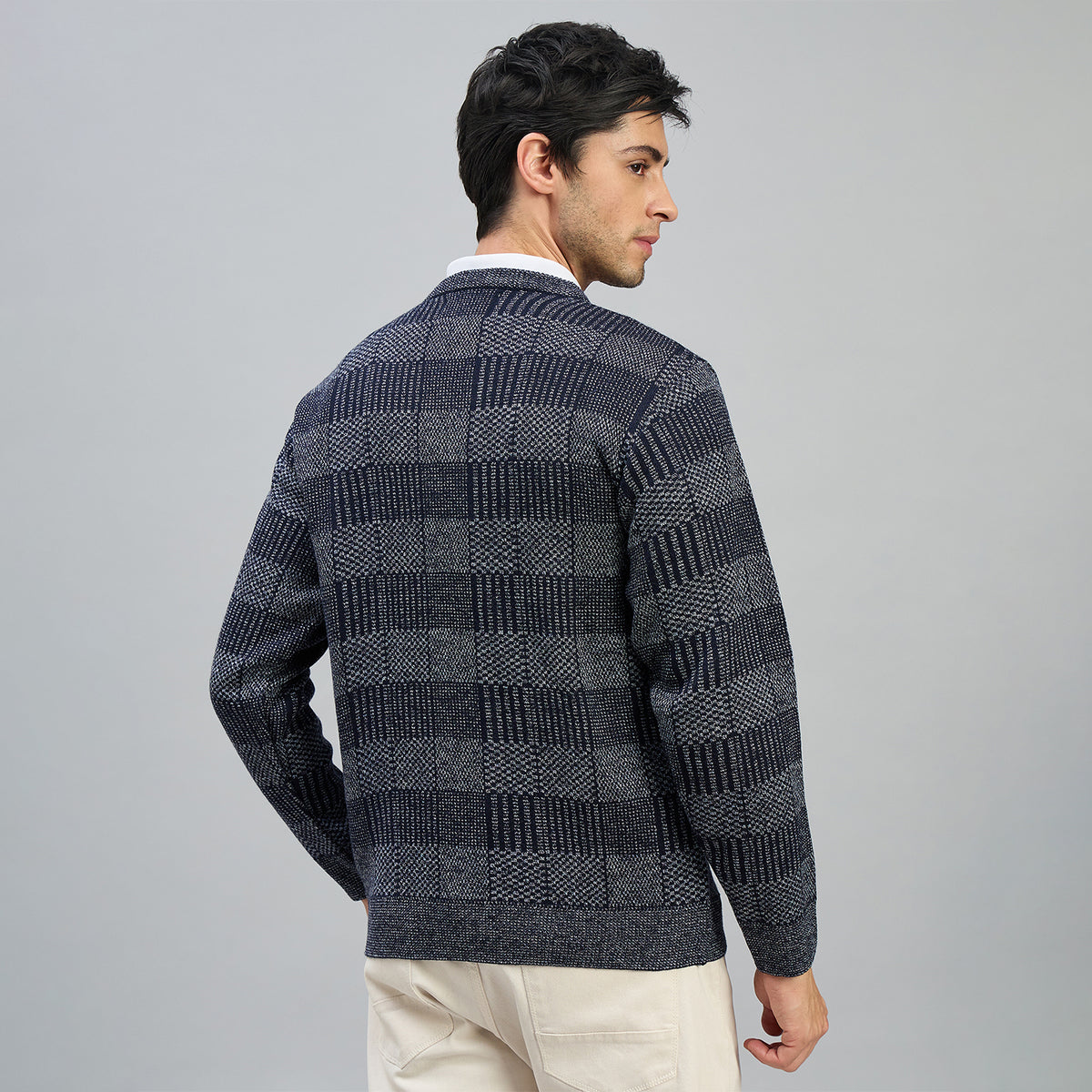 Duke Men Full Sleeve V Neck Regular Sweater (SDS2308)