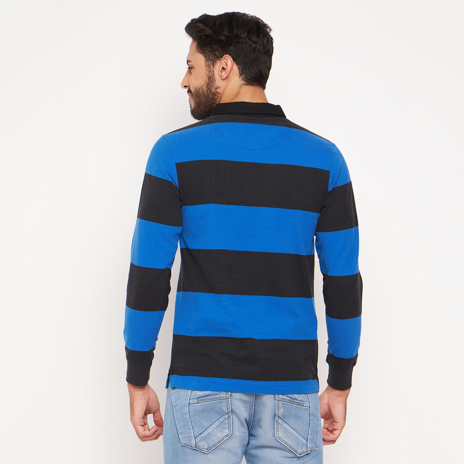 Duke Urban Men Polo Neck Full Sleeve Cotton T-shirt (LF3940)