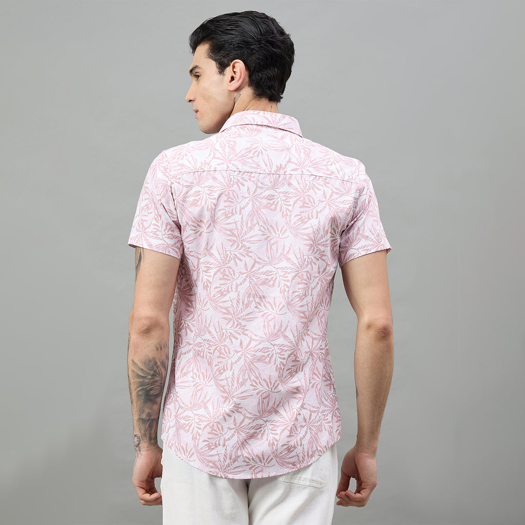Duke Urban Men Floral Print Half Sleeve Slim Shirt (SDO3PRE)