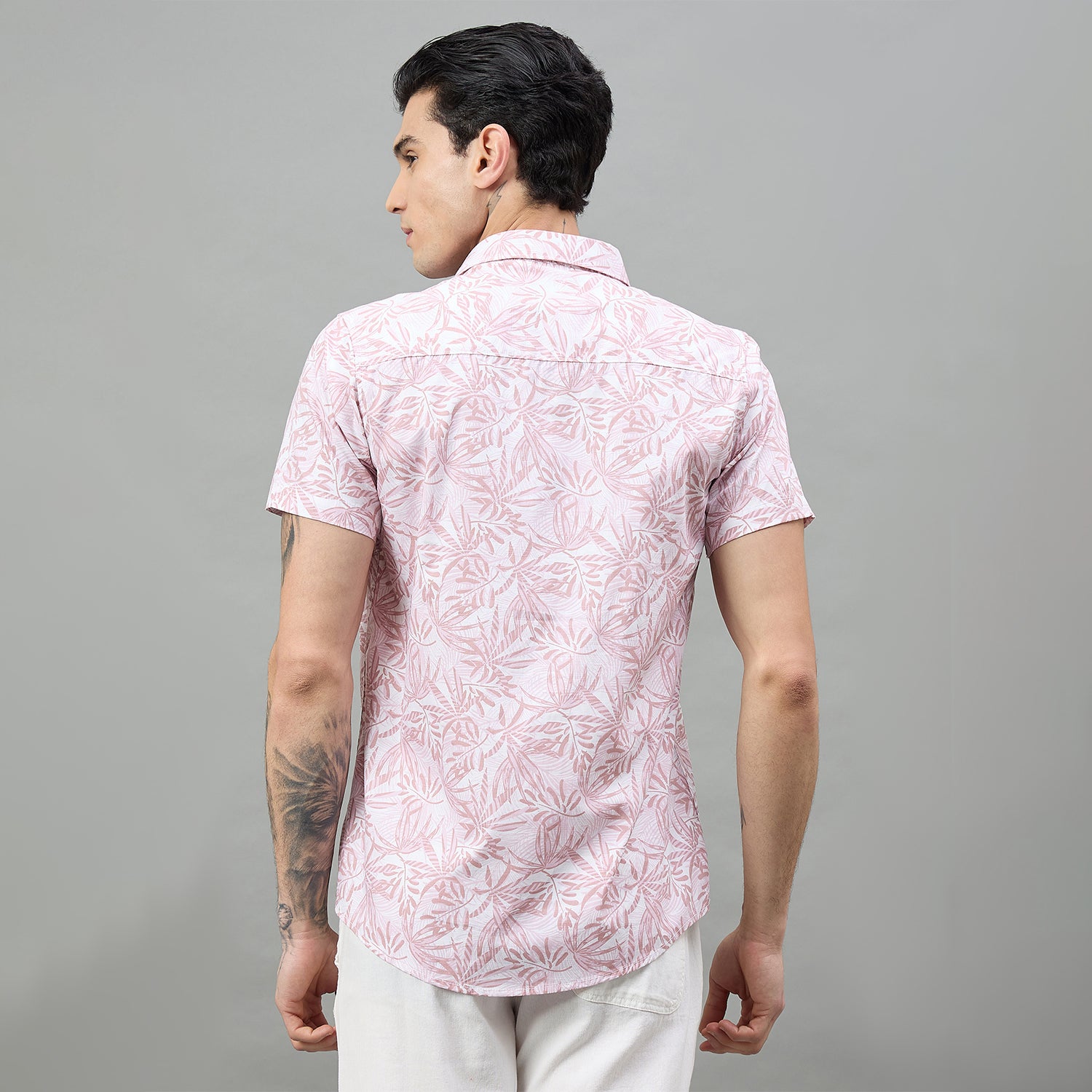 Duke Urban Men Floral Print Half Sleeve Slim Shirt (SDO3PRE)