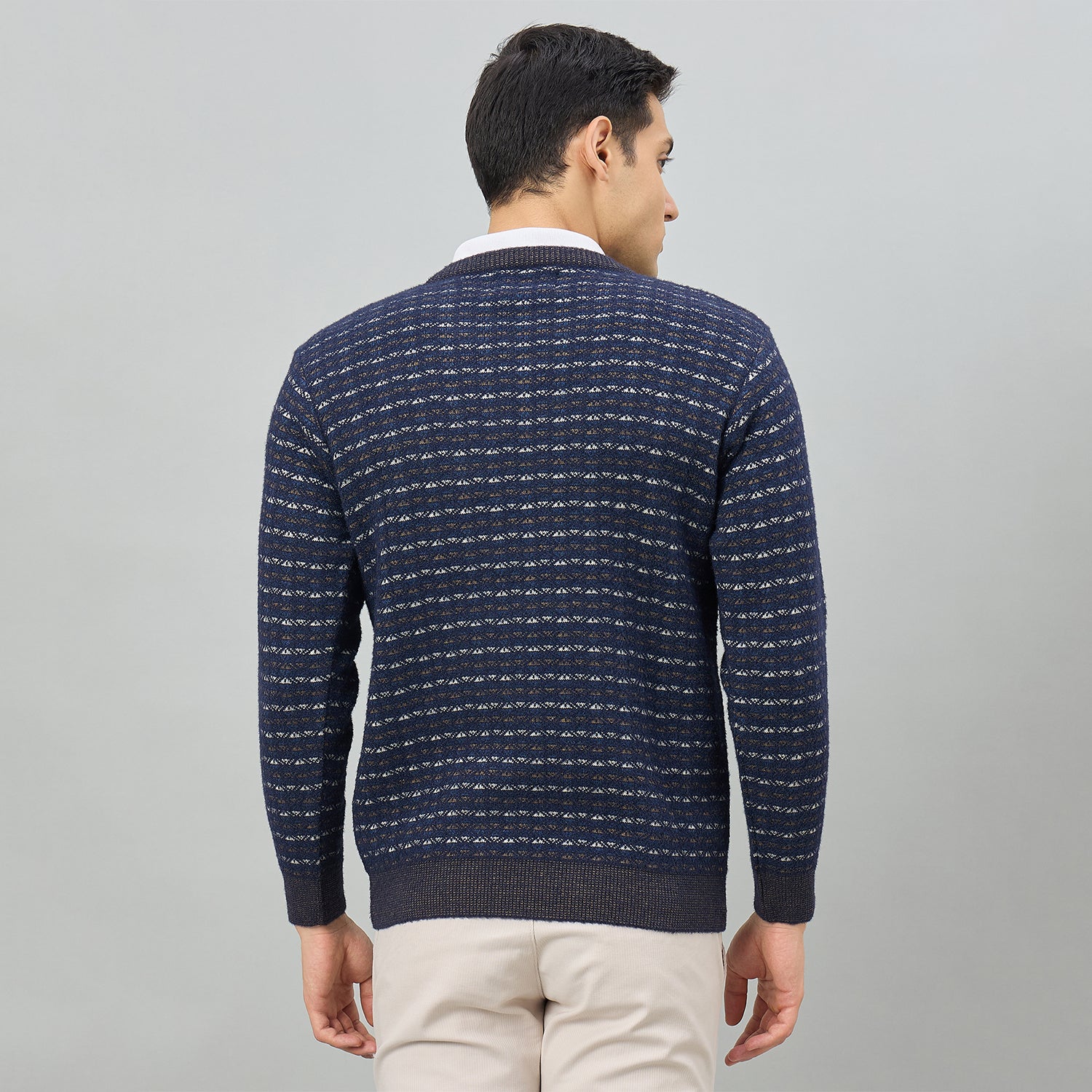 Duke Men Full Sleeve V Neck Regular Sweater (SDS2309)