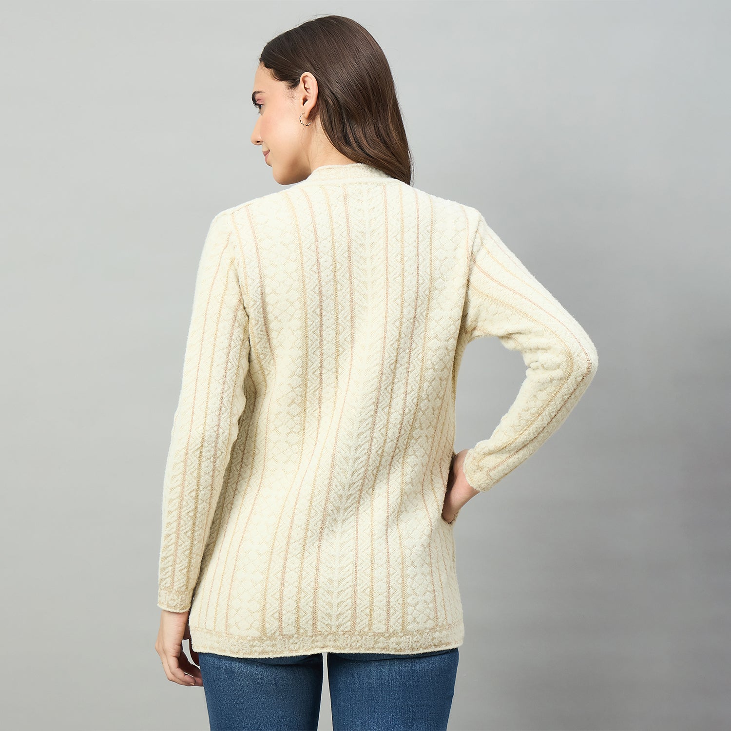 Duke Urban Women Full Sleeve V Neck Regular Sweater (SDS1439)