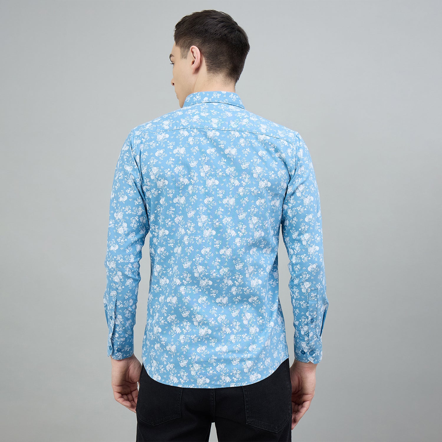 Duke Urban Men Floral Print Pure Cotton Slim Fit Casual Full Sleeve Shirt (SDO8PRBH)