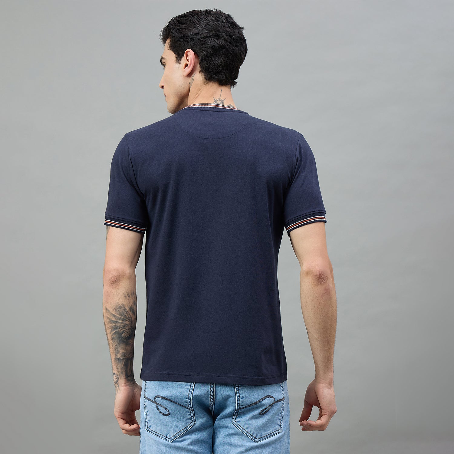 Duke Urban Men Round Neck Half Sleeve Slim T-Shirt (LF7505)