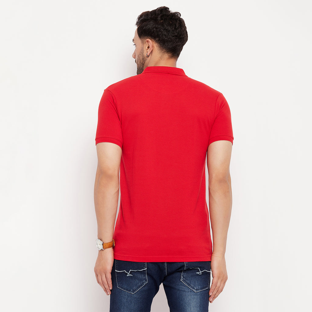 Duke Stardust Men Half Sleeve Polo Neck Cotton T-shirt (4049)