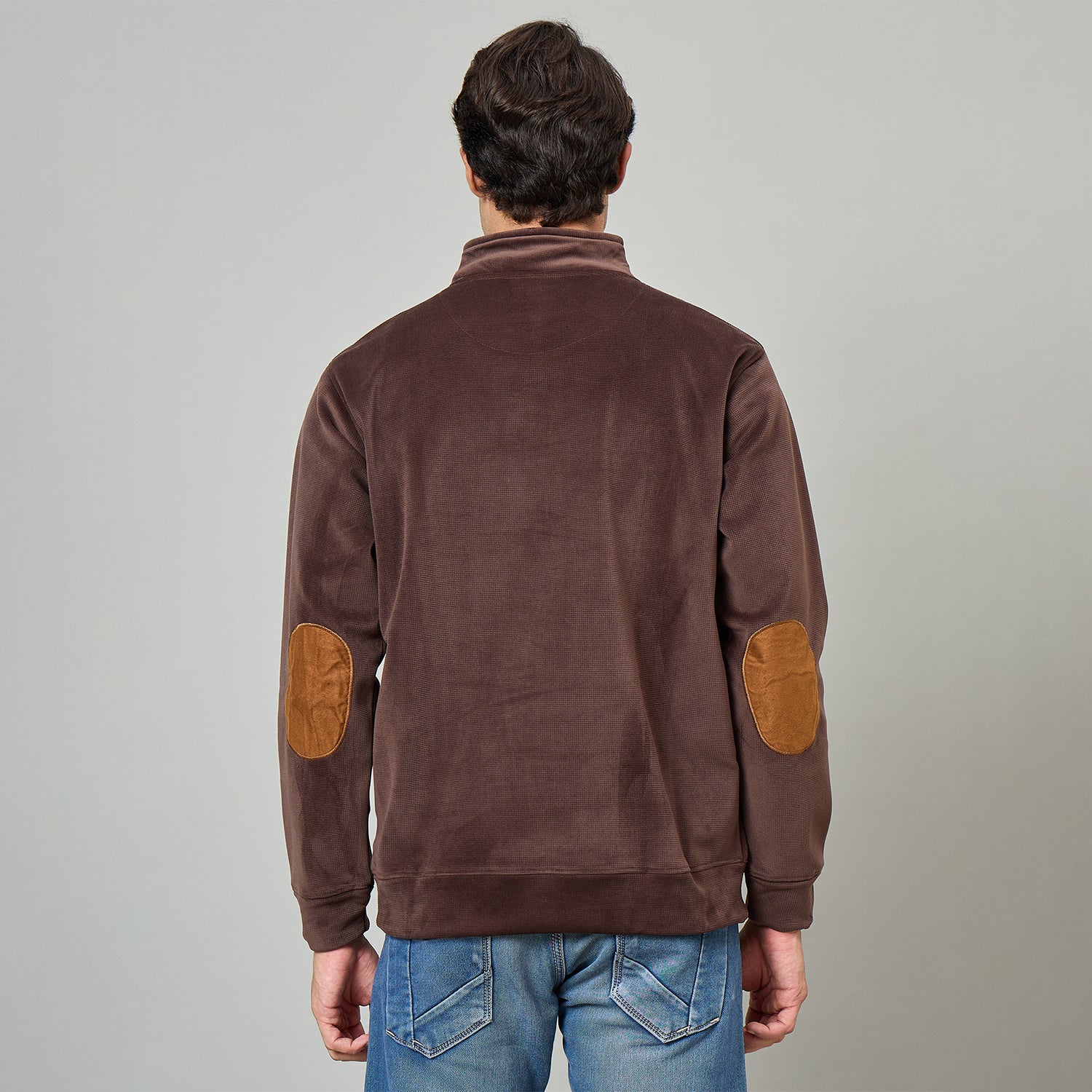 Duke Urban Men Half Zip Regular High Neck Sweater (LF6379)