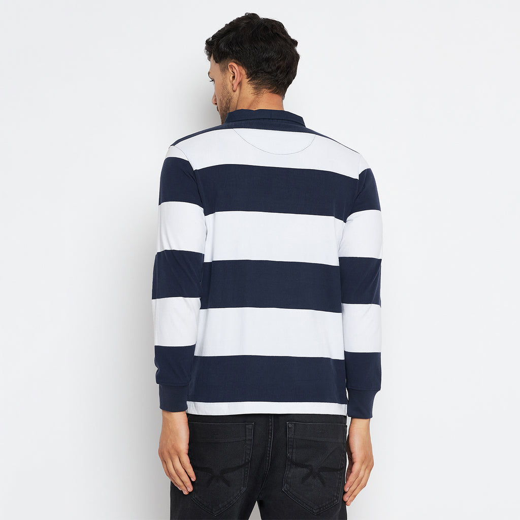 Duke Urban Men Polo Neck Full Sleeve Cotton T-shirt (LF3940)