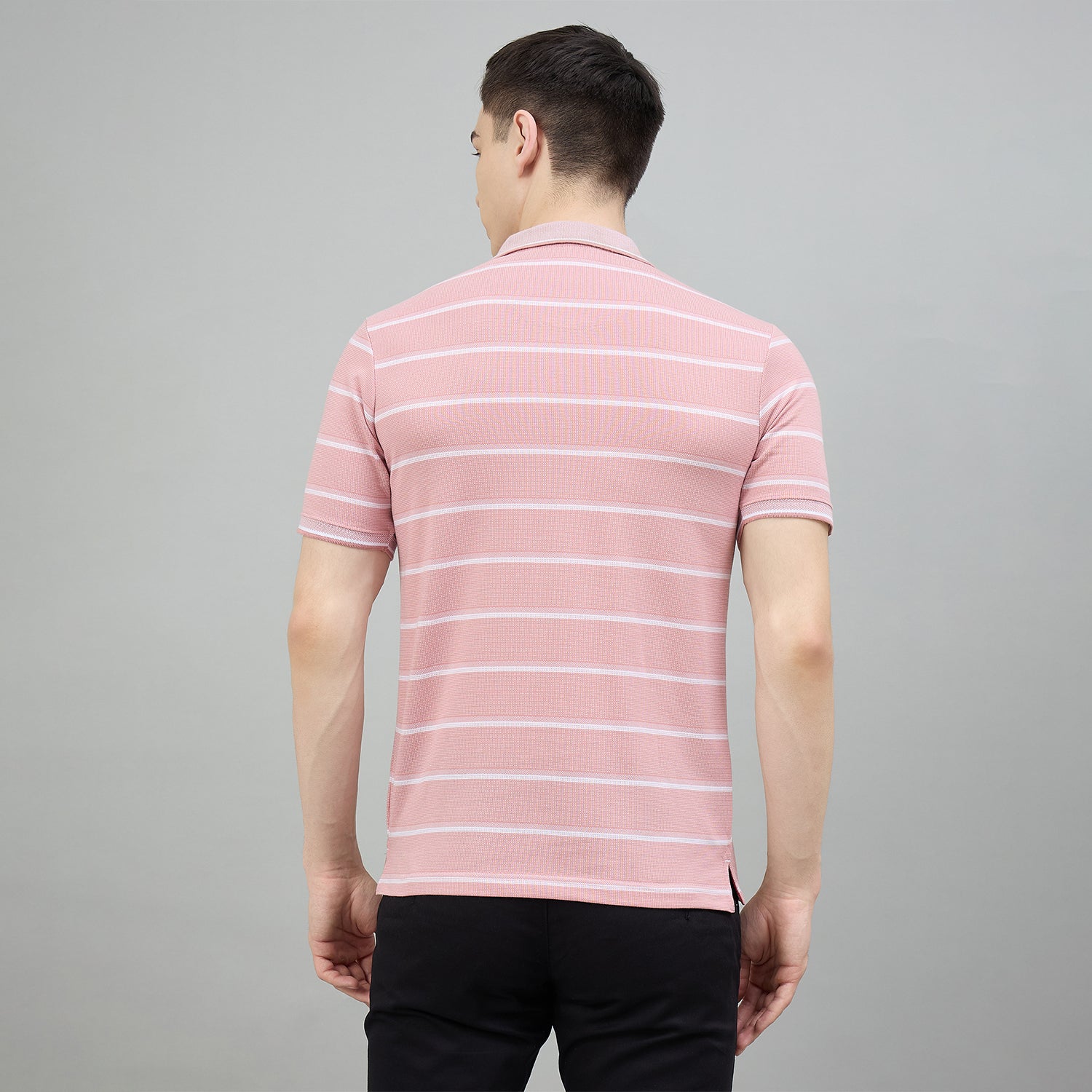 Duke Urban Men Striped Half Sleeve Regular Polo Tshirt (LF7573)