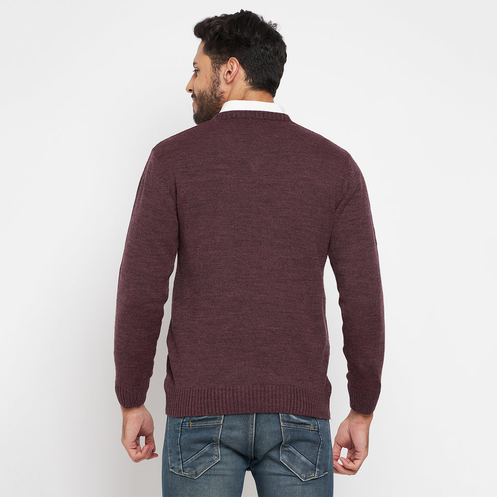 Duke Urban Men Full Sleeve V Neck Sweater (SDS651R)