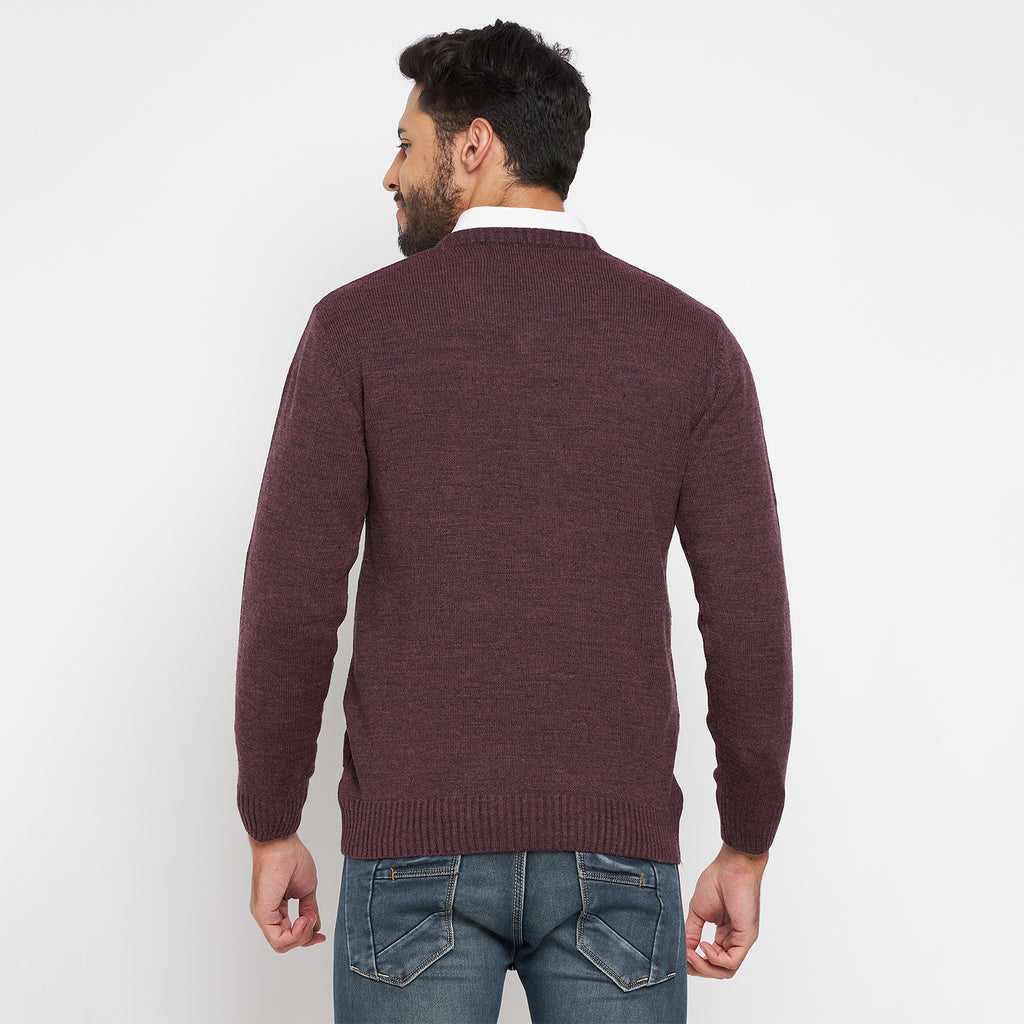 Duke Stardust Men Full Sleeve V Neck Sweater (SDS651R)