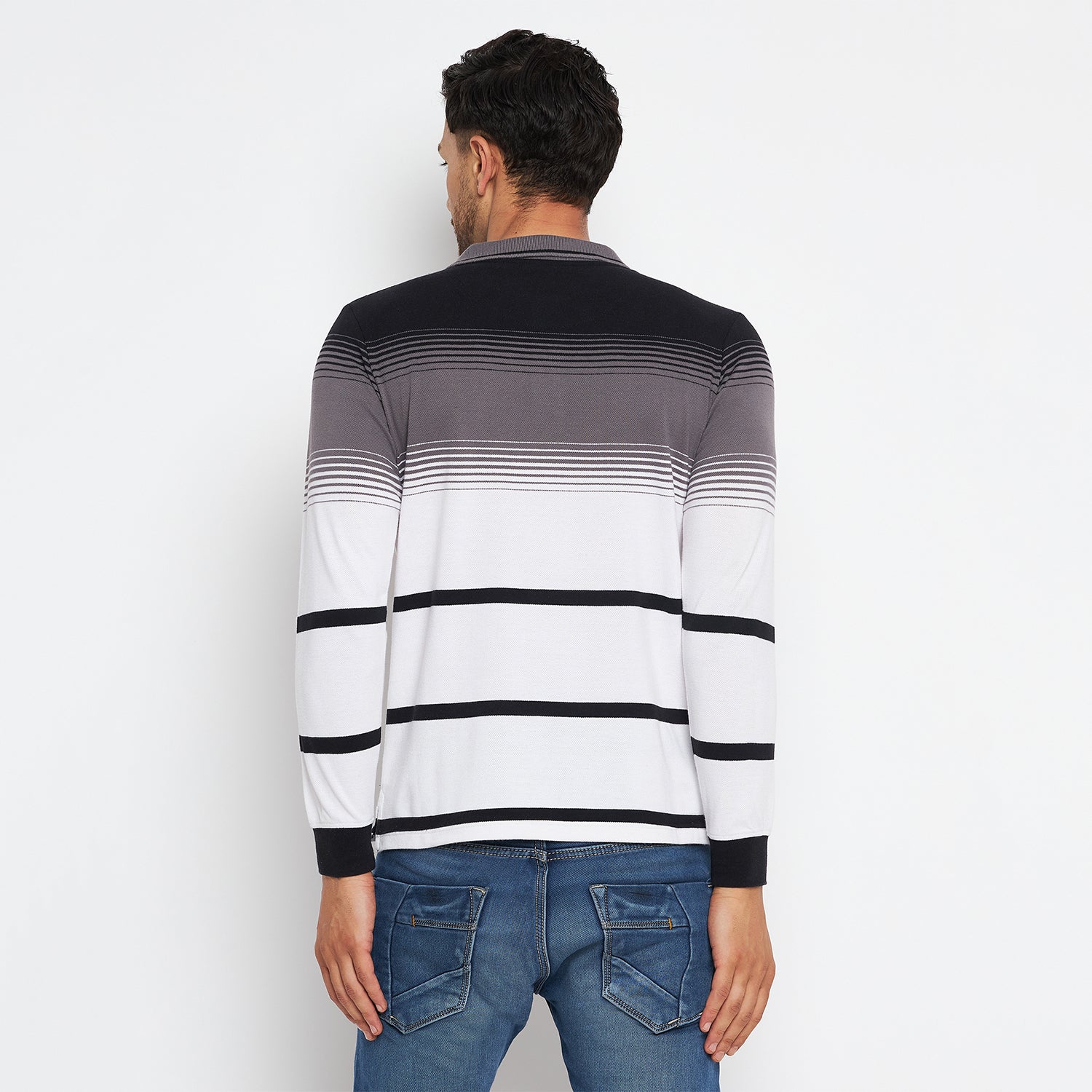 Duke Stardust Men Polo Neck Full Sleeve Cotton T-shirt (LF3964)