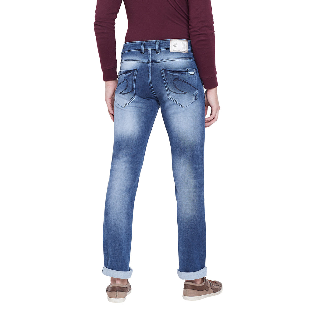 Duke Urban Men Comfort Fit Stretchable Distress Jeans (SDD8199)