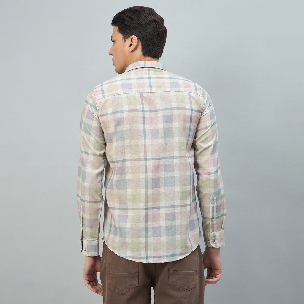Duke Urban Men Checkered Pure Cotton Slim Fit Casual Full Sleeve Shirt (SDO7PRCN)