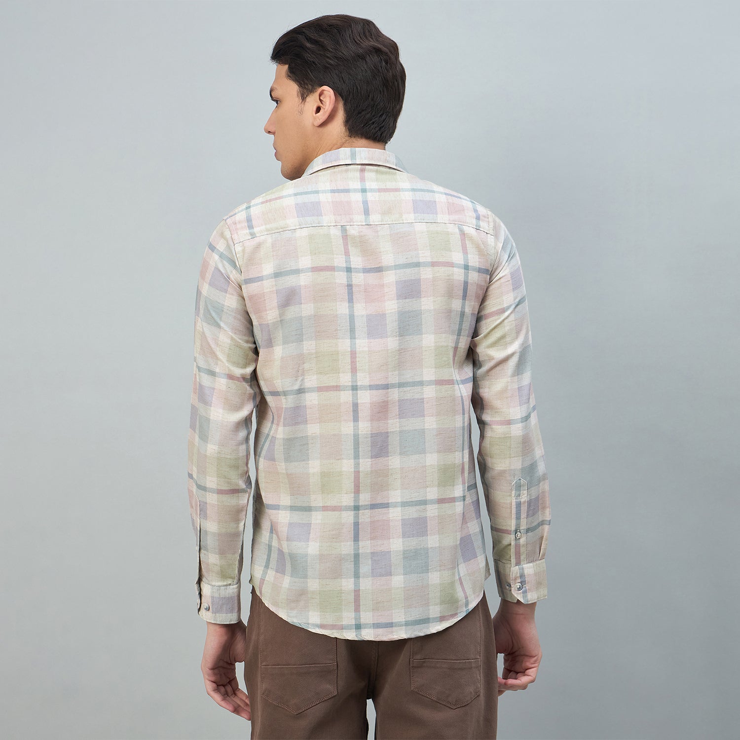 Duke Urban Men Checkered Pure Cotton Slim Fit Casual Full Sleeve Shirt (SDO7PRCN)