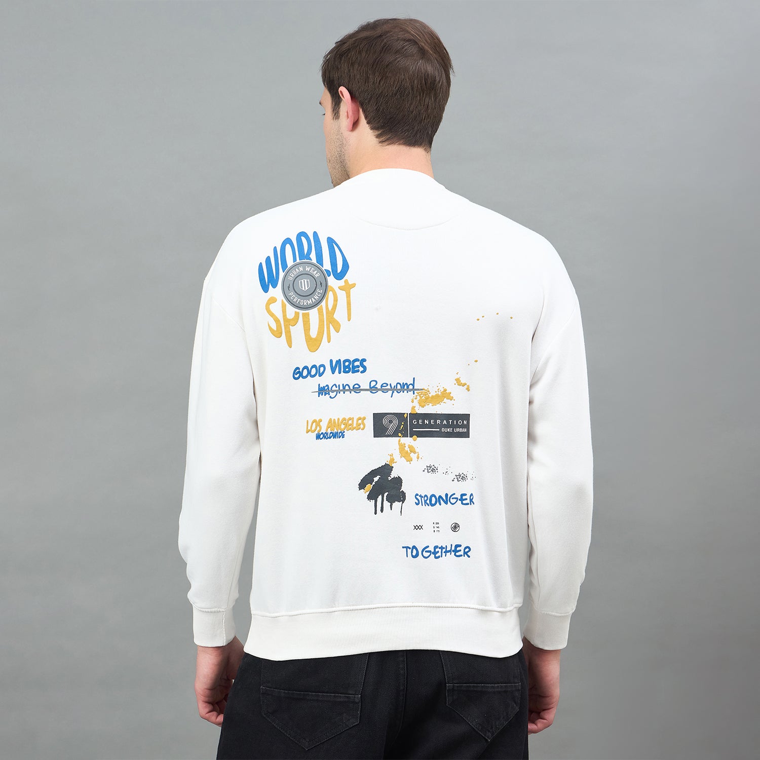 Duke Urban Men Round Neck Oversized Sweatshirt (LF6452)
