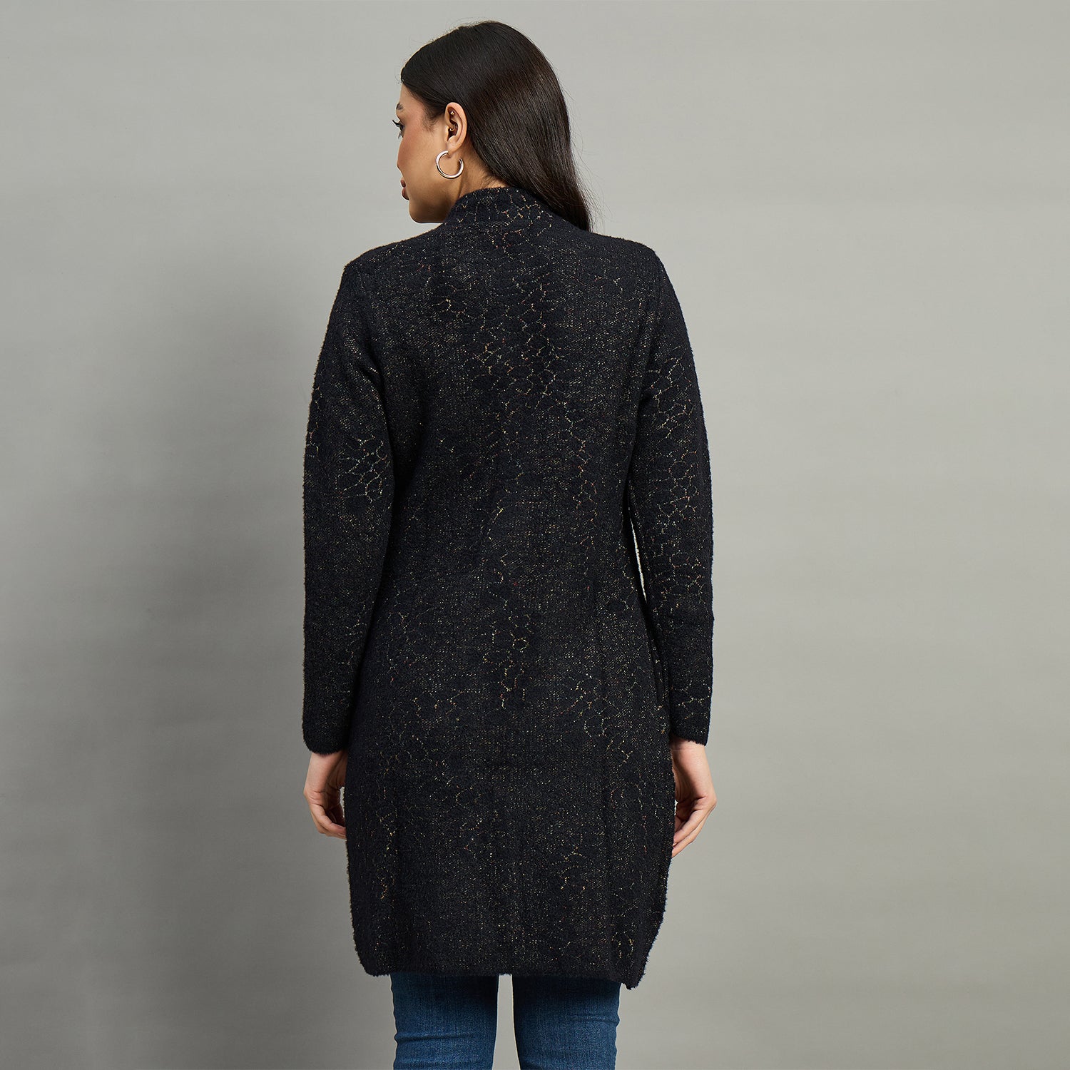 Duke Urban Women Full Sleeve Self Design Sweater (SDS1260R)