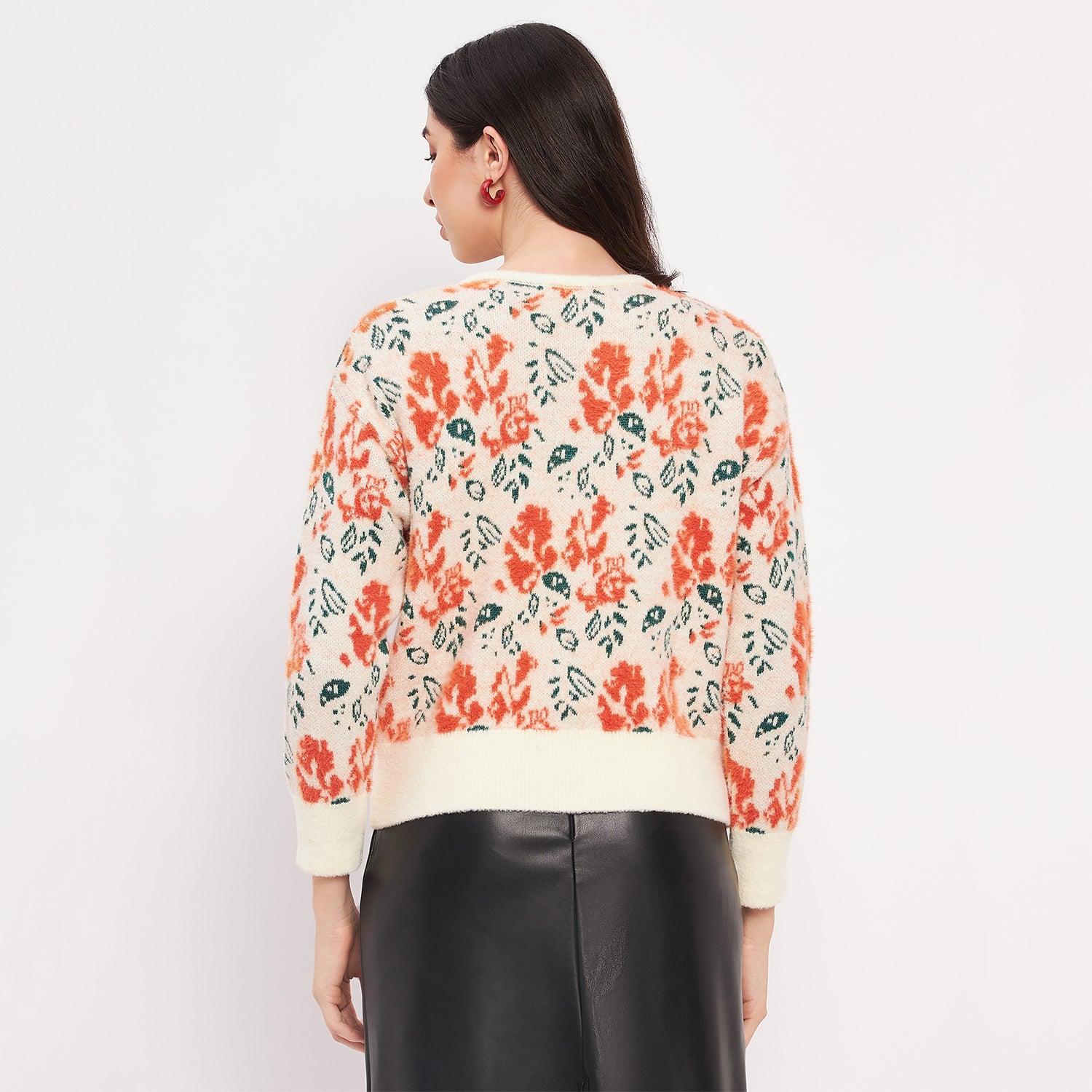 Duke Urban Women Full Sleeve Self Design Sweater (LQS9810)