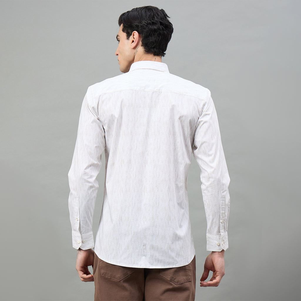 Duke Urban Men Self Design Pure Cotton Slim Fit Casual Full Sleeve Shirt (SDO6PRIK)
