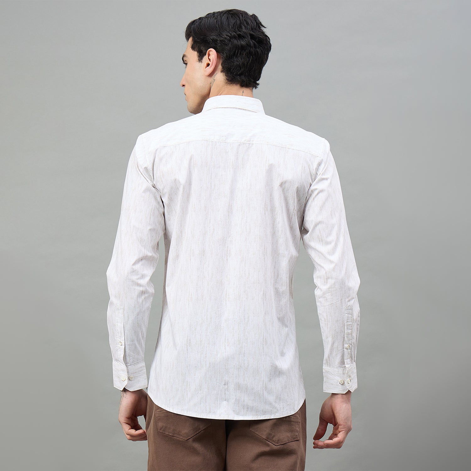 Duke Urban Men Self Design Pure Cotton Slim Fit Casual Full Sleeve Shirt (SDO6PRIK)