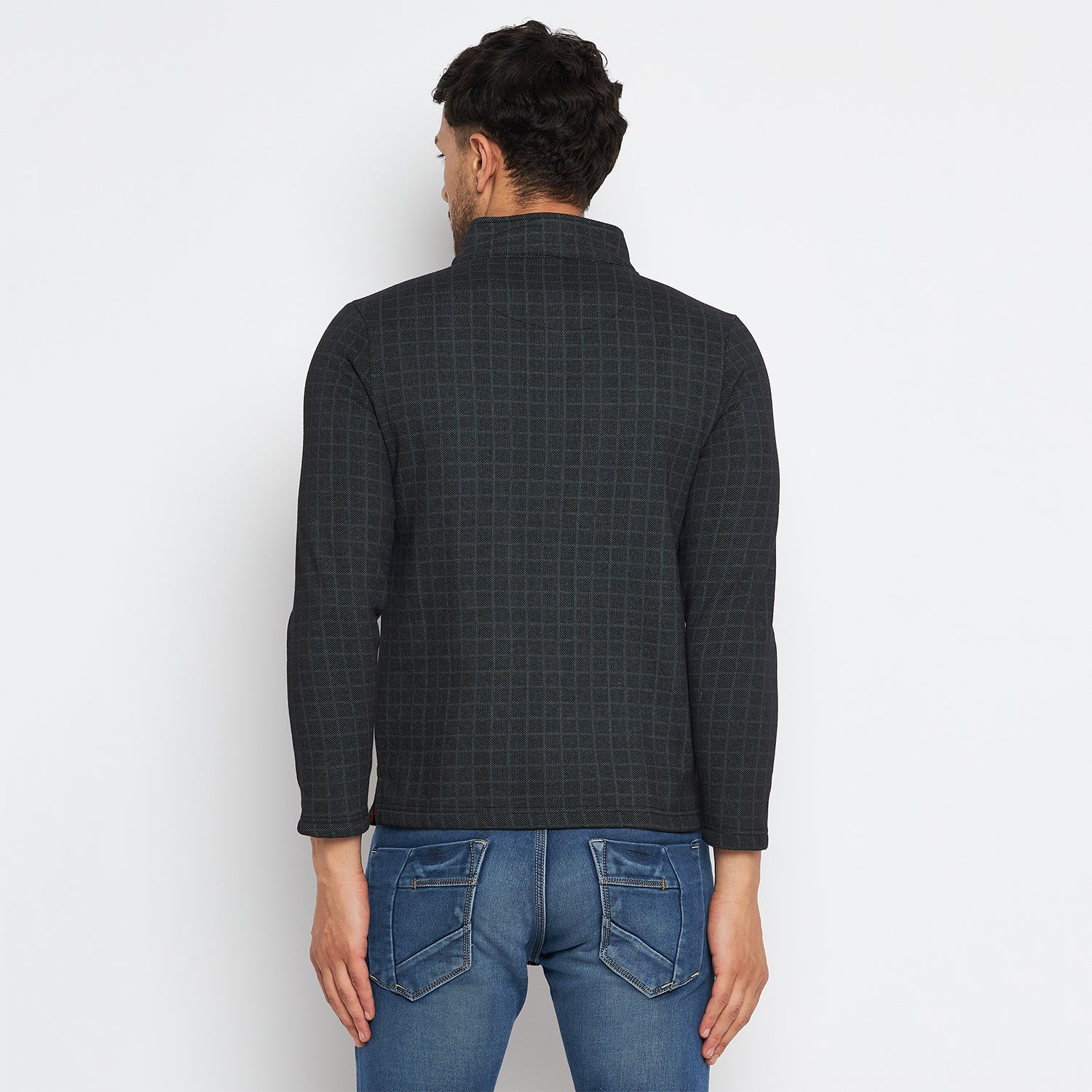Duke Urban Men Half Zip Full Sleeve Cotton T-shirt (LF3930)