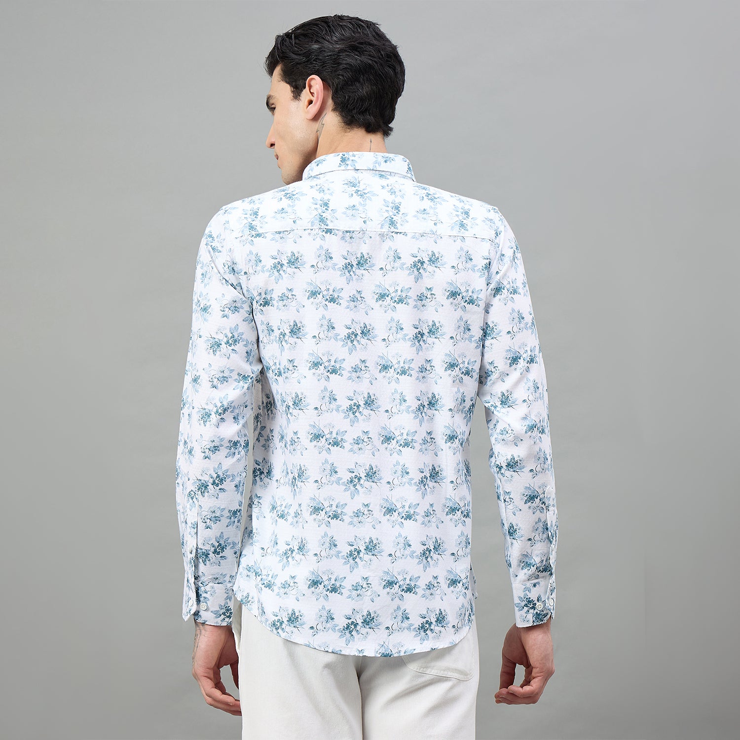 Duke Urban Men Floral Print Full Sleeve Slim Shirt (SDO7PRAI)