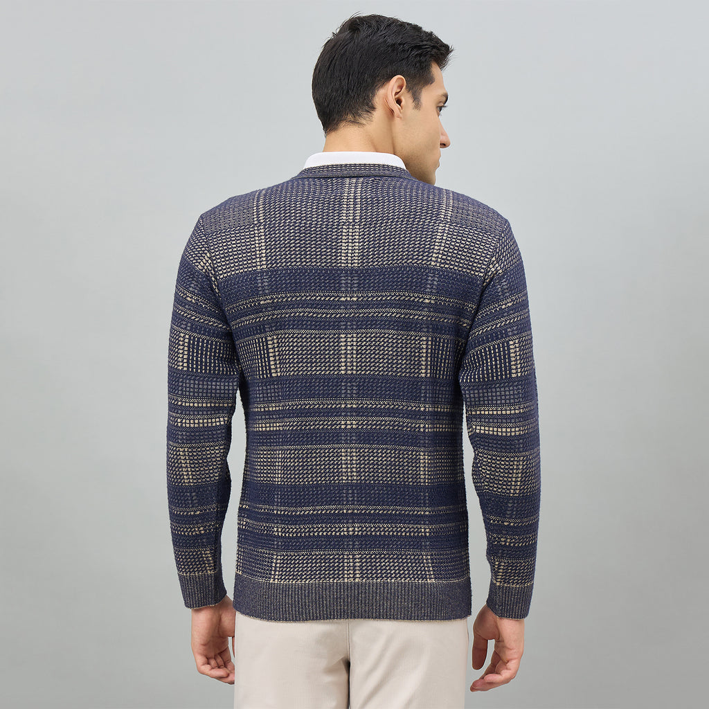 Duke Men Full Sleeve V Neck Regular Sweater (SDS2318)
