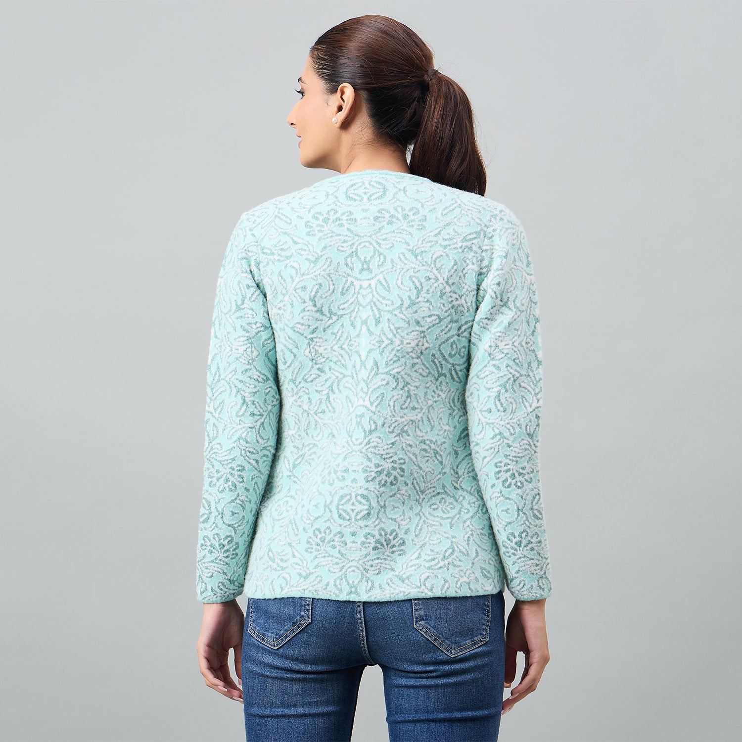 Duke Urban Women Full Sleeve Front Open Regular Cardigan (SDS1284)